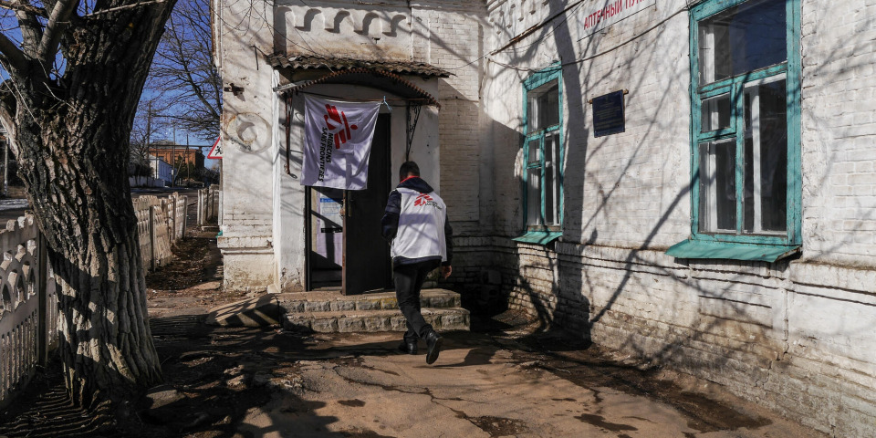 無國界醫生位於烏克蘭東部的行動診所,攝於2019年2月。©Nico Dauterive/MSF