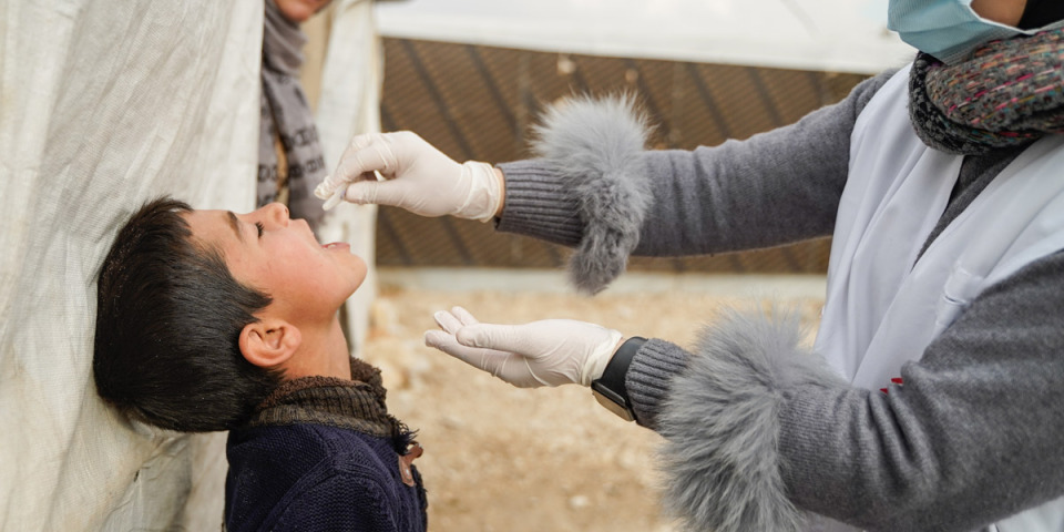 無國界醫生在黎巴嫩進行霍亂疫苗接種的活動。攝於2022年11月15日。© MSF/Mohamad Cheblak