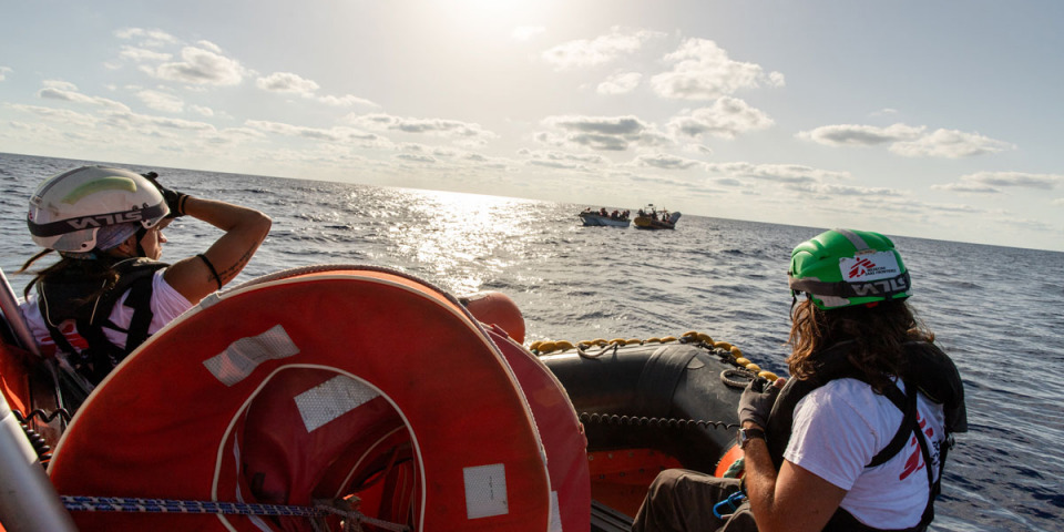 無國界醫生搜救艇Geo Barents號在地中海海域進行搜救。©MSF/Stefan Pejovic