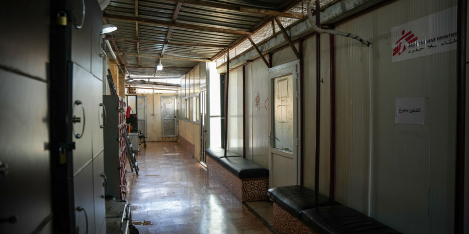 阿特梅(Atmeh)燒燙傷中心的走廊。圖攝於2023年10月。©Abdulrahman Sadeq/MSF
