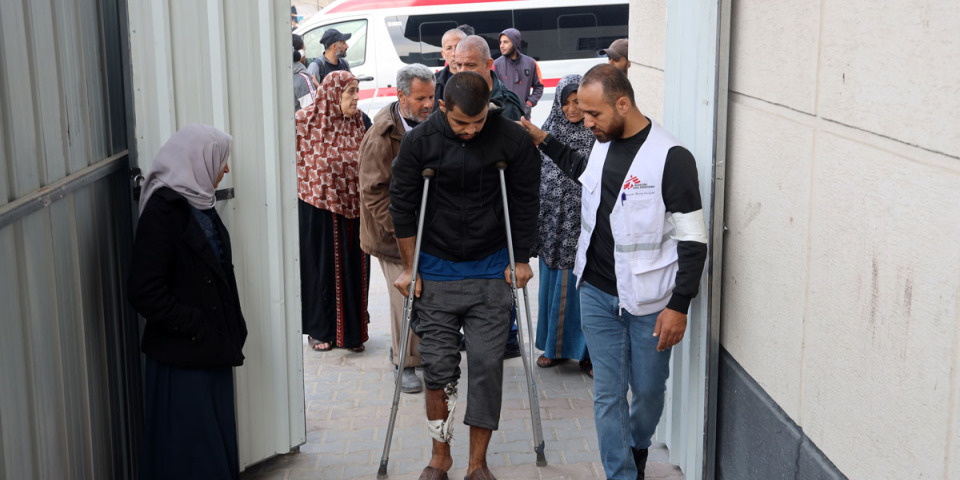無國界醫生在加薩南部的拉法印尼醫院（Rafah Indonesian Hospital）支援。攝於2023年12月。 ©MSF