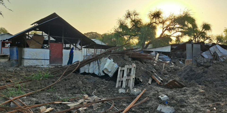無國界醫生位於南蘇丹忠來州蘭基恩的醫院於2026年2月3日夜間遭到南蘇丹政府軍轟炸空襲。 © MSF