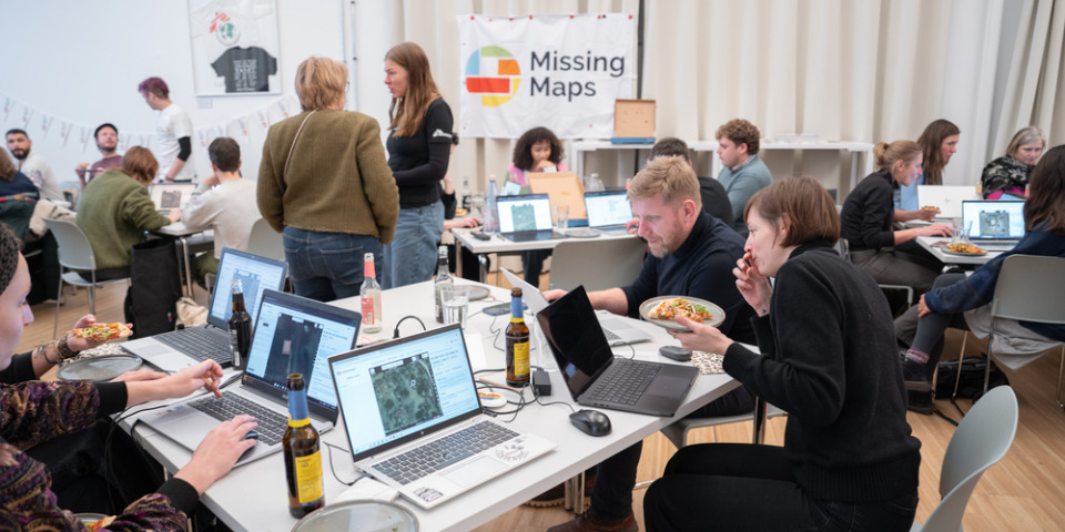 於柏林辦公室所舉行的地圖松Mappathon活動。攝於2026年1月22日，德國。© MSF