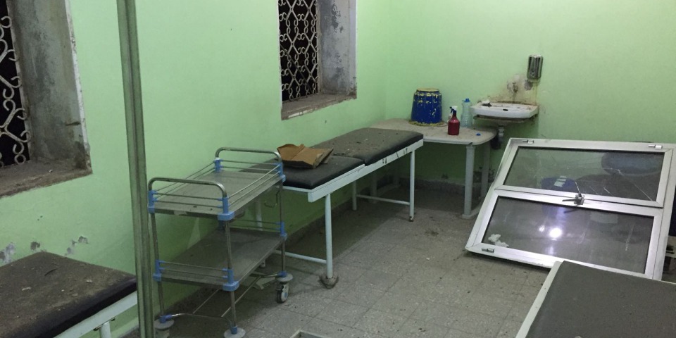 無國界醫生在哈佳巿支援的甘胡利(Al Gamhouri )醫院遇襲被毀 ©MSF 無國界醫生在哈佳巿支援的甘胡利(Al Gamhouri )醫院遇襲被毀 ©MSF