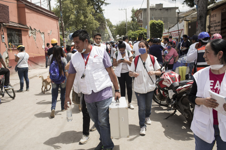 無國界醫生心理團隊抵達墨西哥城。© Jordi Ruiz Cirera